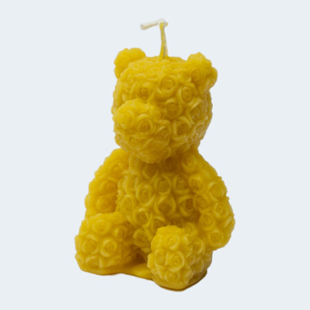 Bougie ourson de roses 9,5 cm