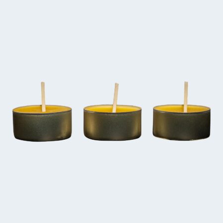 Bougies chauffe-plat x3 dorées