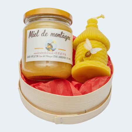 Coffret osier miels et nougat - Miellerie Rucher de l'Estagnol en Languedoc  Roussillon