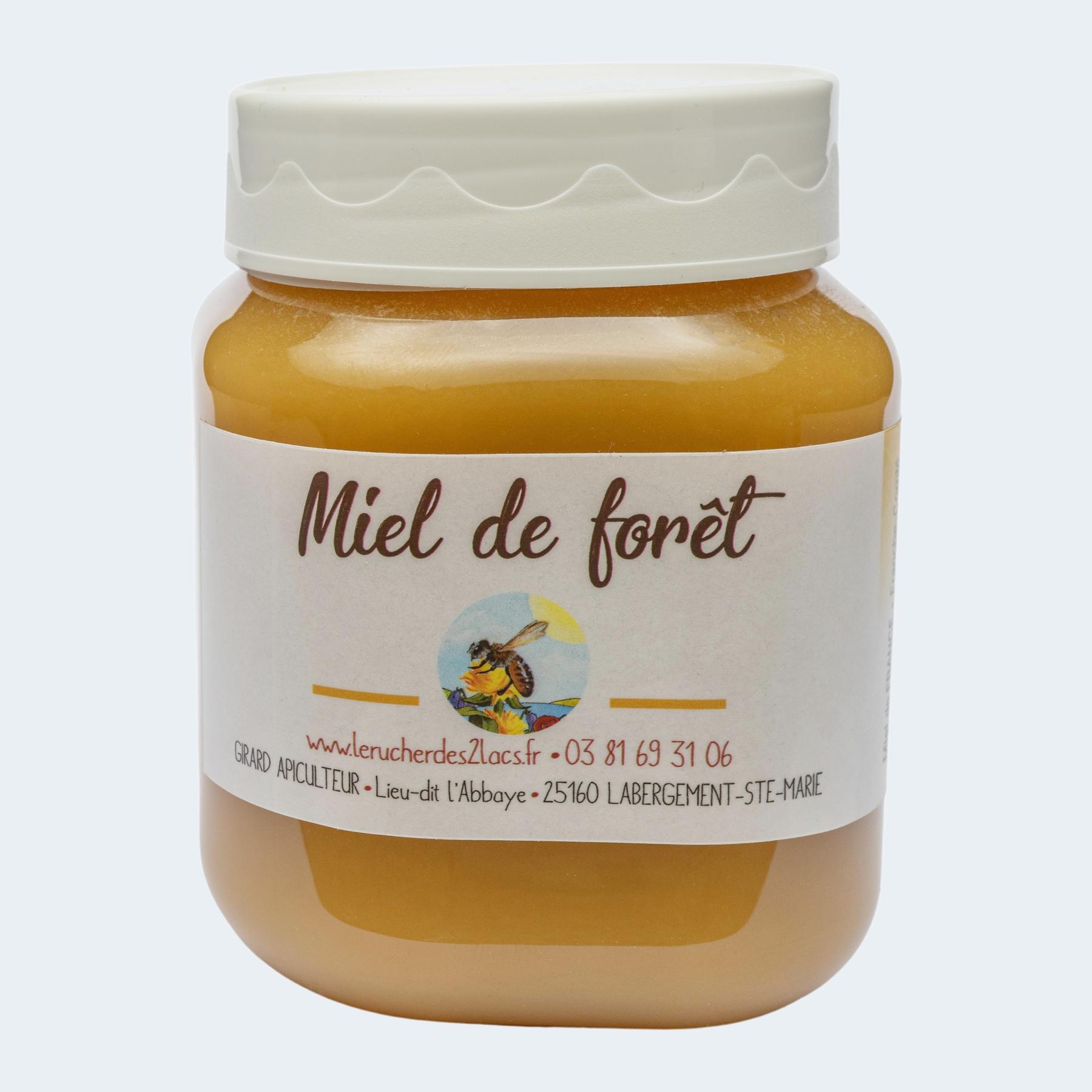 Miel de forêt 500 g - pot carré - Le Rucher des 2 Lacs