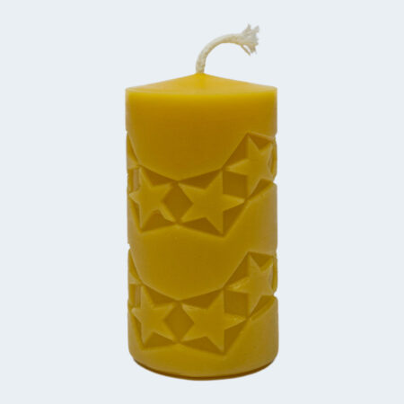 Bougie motif étoiles L 9 cm