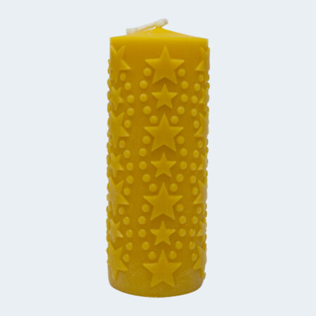 Bougie motif étoiles M 13 cm