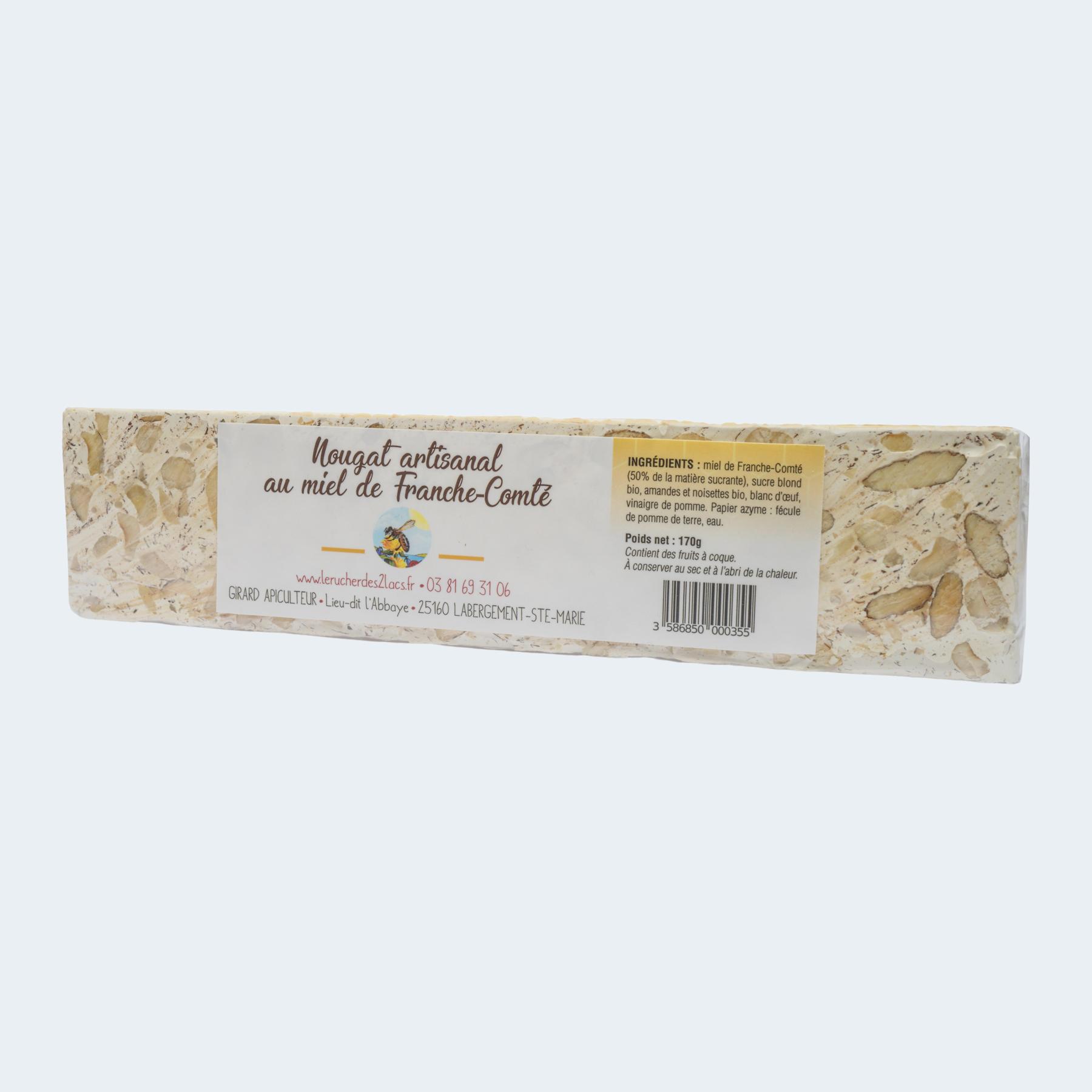 Barre de nougat 170 g - Le Rucher des 2 Lacs