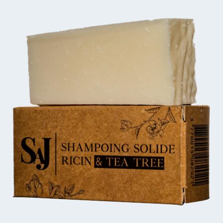 Shampoing solide huile de ricin et tea tree